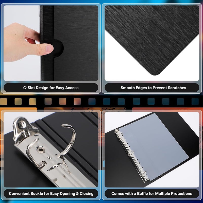 ENPOINT Acid Free Film Negative Binder, 3 Ring Binder with 30 Pack 35mm Negative Sleeves and 30 Pack 120 Film Sleeves - Image 5